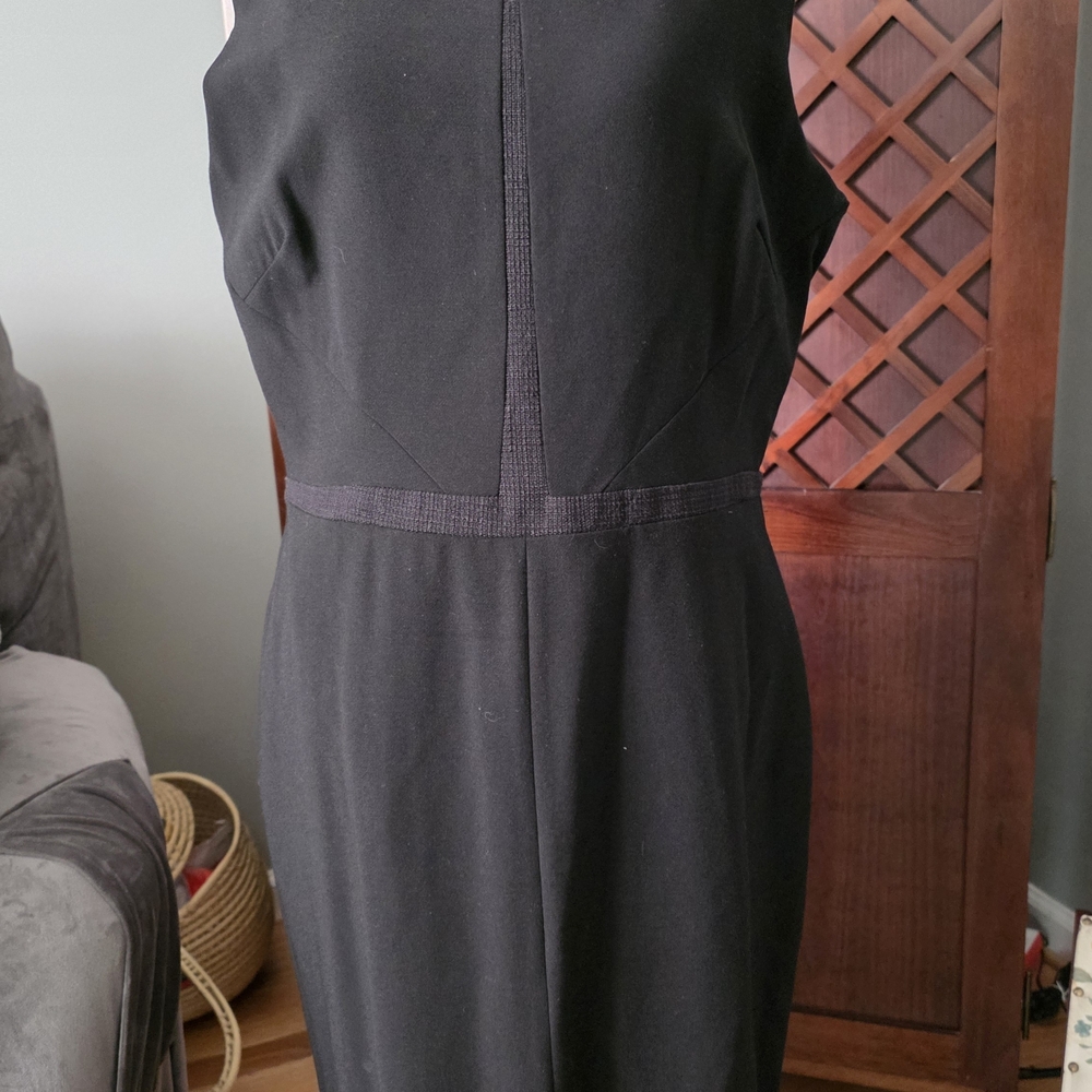 White House Black Market Classic Black Midi Dress